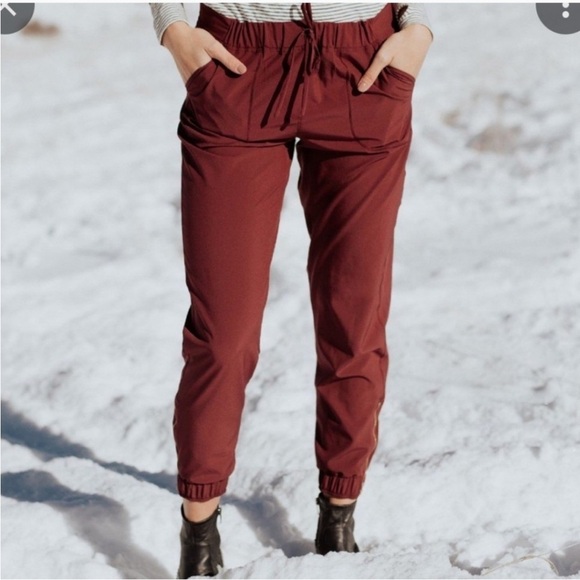 ALBION burgundy jetsetter jogger - Picture 1 of 5